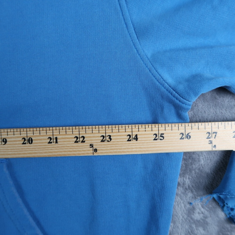 Vintage Y2K Nike Gray Tag Blue Hoodie Size L Large Mini Swoosh Thrashed - Picture 15 of 16